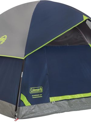 Coleman Sundome 4-Person Tent with Rainfly, Weatherproof Tent Sets Up in 10 Mins
