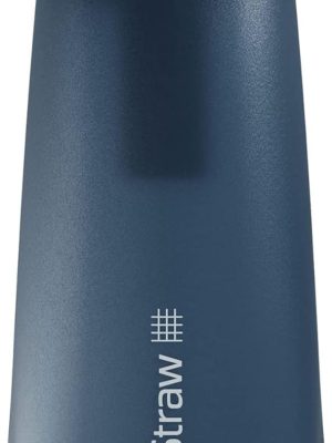 LifeStraw Peak Series - Collapsible Squeeze Bottle Water Filter System - 1L for Trail Running, Camping, Hiking, Travel, Cycling, and Fishing; Mountain Blue